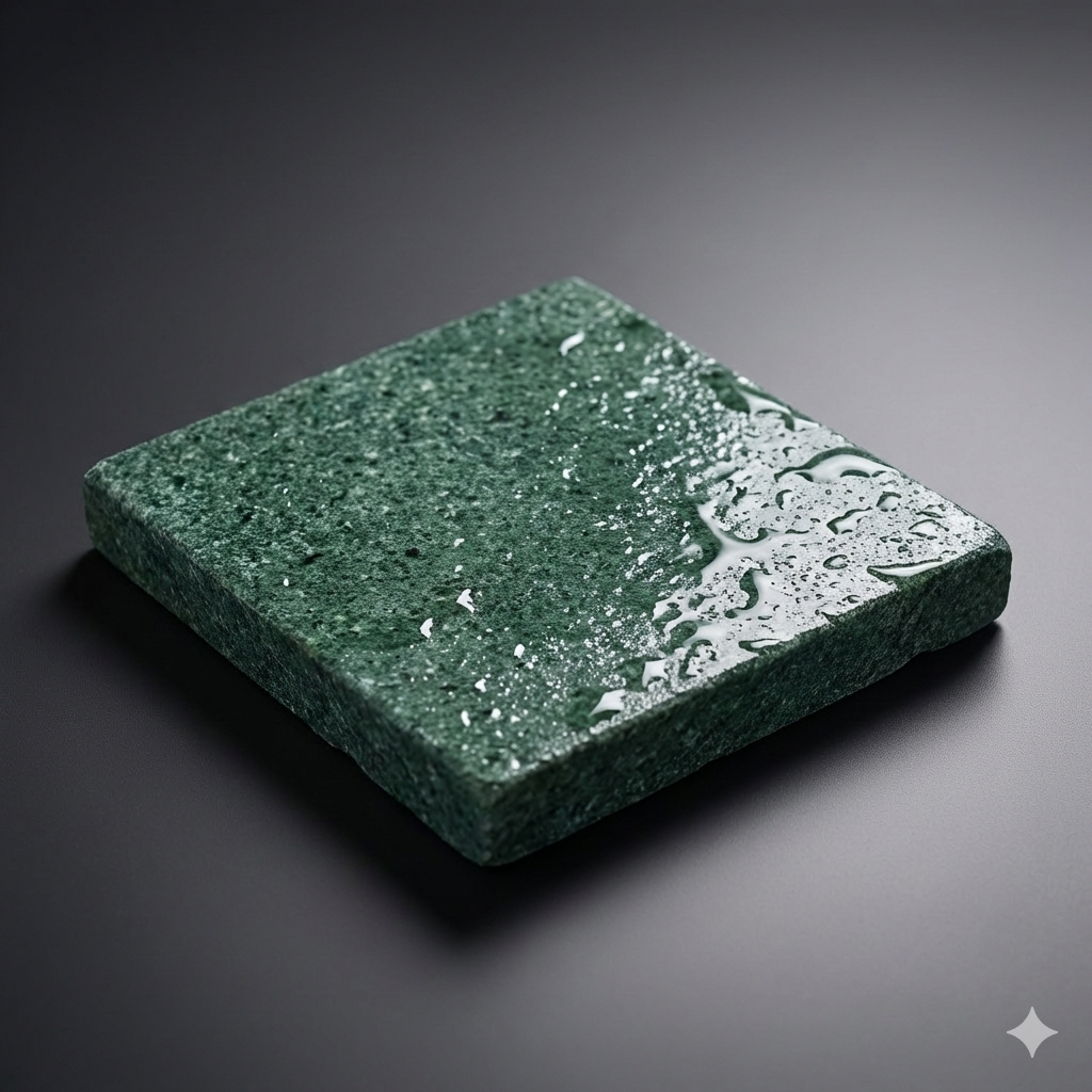 Green Sukabumi stone pool tile 10x10 cm natural finish