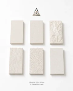 Rectangular Bali Ivory Limestone tiles for architectural wall and surface projects
